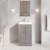 Nuie Deco Floor Standing 2-Door Vanity Unit with Basin-3 500mm Wide - Satin Grey
