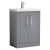 Nuie Deco Floor Standing 2-Door Vanity Unit with Basin-3 600mm Wide - Satin Grey