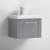 Nuie Deco Wall Hung 1-Drawer Vanity Unit with Basin-3 500mm Wide - Satin Grey