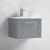 Nuie Deco Wall Hung 1-Drawer Vanity Unit with Basin-4 500mm Wide - Satin Grey