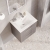 Nuie Deco Wall Hung 2-Drawer Vanity Unit with Basin-2 500mm Wide - Satin Grey | Thumbnail Image