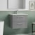 Nuie Deco Wall Hung 2-Drawer Vanity Unit with Basin-2 600mm Wide - Satin Grey