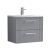 Nuie Deco Wall Hung 2-Drawer Vanity Unit with Basin-4 600mm Wide - Satin Grey