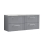 Nuie Deco Wall Hung 4-Drawer Vanity Unit with Bellato Grey Worktop 1200mm Wide - Satin Grey | Thumbnail Image
