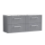 Nuie Deco Wall Hung 4-Drawer Vanity Unit with Carrera Marble Worktop 1200mm Wide - Satin Grey | Thumbnail Image