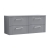 Nuie Deco Wall Hung 4-Drawer Vanity Unit with Worktop 1200mm Wide - Satin Grey