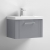 Nuie Deco Wall Hung 1-Drawer Vanity Unit with Basin-1 600mm Wide - Satin Grey