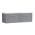 Nuie Deco Wall Hung 2-Drawer Vanity Unit with Carrera Marble Worktop 1200mm Wide - Satin Grey | Thumbnail Image