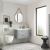 Nuie Deco Wall Hung 2-Drawer Vanity Unit with Basin-3 800mm Wide - Satin Grey