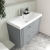 Nuie Deco Wall Hung 2-Drawer Vanity Unit with Basin-3 800mm Wide - Satin Grey | Thumbnail Image