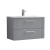 Nuie Deco Wall Hung 2-Drawer Vanity Unit with Basin-4 800mm Wide - Satin Grey