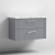 Nuie Deco Wall Hung 2-Drawer Vanity Unit with Carrera Marble Worktop 800mm Wide - Satin Grey | Thumbnail Image