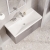 Nuie Deco Wall Hung 1-Drawer Vanity Unit with Basin-3 800mm Wide - Satin Grey | Thumbnail Image