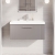 Nuie Deco Wall Hung 1-Drawer Vanity Unit with Basin-3 800mm Wide - Satin Grey | Thumbnail Image
