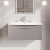 Nuie Deco Wall Hung 1-Drawer Vanity Unit with Basin-4 800mm Wide - Satin Grey
