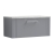 Nuie Deco Wall Hung 1-Drawer Vanity Unit with Bellato Grey Worktop 800mm Wide - Satin Grey