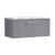 Nuie Deco Wall Hung 1-Drawer Vanity Unit with Carrera Marble Worktop 800mm Wide - Satin Grey | Thumbnail Image