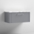 Nuie Deco Wall Hung 1-Drawer Vanity Unit with Carrera Marble Worktop 800mm Wide - Satin Grey | Thumbnail Image