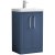 Nuie Deco Floor Standing 2-Door Vanity Unit with Basin-1 500mm Wide - Satin Blue
