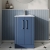 Nuie Deco Floor Standing 2-Door Vanity Unit with Basin-2 500mm Wide - Satin Blue