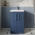 Nuie Deco Floor Standing 2-Door Vanity Unit with Basin-3 500mm Wide - Satin Blue