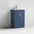 Nuie Deco Floor Standing 2-Door Vanity Unit with Basin-4 500mm Wide - Satin Blue