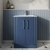 Nuie Deco Floor Standing 2-Door Vanity Unit with Basin-2 600mm Wide - Satin Blue