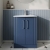 Nuie Deco Floor Standing 2-Door Vanity Unit with Basin-4 600mm Wide - Satin Blue