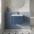 Nuie Deco Wall Hung 1-Drawer Vanity Unit with Basin-1 500mm Wide - Satin Blue | Thumbnail Image