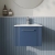 Nuie Deco Wall Hung 1-Drawer Vanity Unit with Basin-2 500mm Wide - Satin Blue