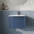 Nuie Deco Wall Hung 1-Drawer Vanity Unit with Basin-4 500mm Wide - Satin Blue