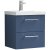 Nuie Deco Wall Hung 2-Drawer Vanity Unit with Basin-1 500mm Wide - Satin Blue