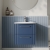 Nuie Deco Wall Hung 2-Drawer Vanity Unit with Basin-4 500mm Wide - Satin Blue | Thumbnail Image