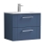 Nuie Deco Wall Hung 2-Drawer Vanity Unit with Basin-2 600mm Wide - Satin Blue