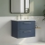 Nuie Deco Wall Hung 2-Drawer Vanity Unit with Basin-4 600mm Wide - Satin Blue