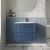 Nuie Deco Wall Hung 2-Drawer Vanity Unit with Basin-4 600mm Wide - Satin Blue | Thumbnail Image