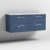 Nuie Deco Wall Hung 4-Drawer Vanity Unit with Bellato Grey Worktop 1200mm Wide - Satin Blue | Thumbnail Image