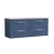 Nuie Deco Wall Hung 4-Drawer Vanity Unit with Bellato Grey Worktop 1200mm Wide - Satin Blue | Thumbnail Image