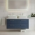 Nuie Deco Wall Hung 4-Drawer Vanity Unit with Bellato Grey Worktop 1200mm Wide - Satin Blue | Thumbnail Image