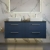 Nuie Deco Wall Hung 4-Drawer Vanity Unit with Sparkling Black Worktop 1200mm Wide - Satin Blue | Thumbnail Image