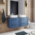 Nuie Deco Wall Hung 4-Drawer Vanity Unit with Worktop 1200mm Wide - Satin Blue