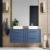 Nuie Deco Wall Hung 4-Drawer Vanity Unit with Worktop 1200mm Wide - Satin Blue
