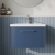 Nuie Deco Wall Hung 1-Drawer Vanity Unit with Basin-1 600mm Wide - Satin Blue