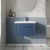 Nuie Deco Wall Hung 1-Drawer Vanity Unit with Basin-3 600mm Wide - Satin Blue