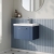 Nuie Deco Wall Hung 1-Drawer Vanity Unit with Basin-3 600mm Wide - Satin Blue
