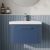 Nuie Deco Wall Hung 1-Drawer Vanity Unit with Basin-3 600mm Wide - Satin Blue