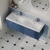 Nuie Deco Wall Hung 2-Drawer Vanity Unit with Double Ceramic Basin 1200mm Wide - Satin Blue | Thumbnail Image