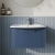 Nuie Deco Wall Hung 1-Drawer Vanity Unit with Basin-4 600mm Wide - Satin Blue