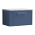 Nuie Deco Wall Hung 1-Drawer Vanity Unit with Bellato Grey Worktop 600mm Wide - Satin Blue