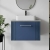 Nuie Deco Wall Hung 1-Drawer Vanity Unit with Bellato Grey Worktop 600mm Wide - Satin Blue